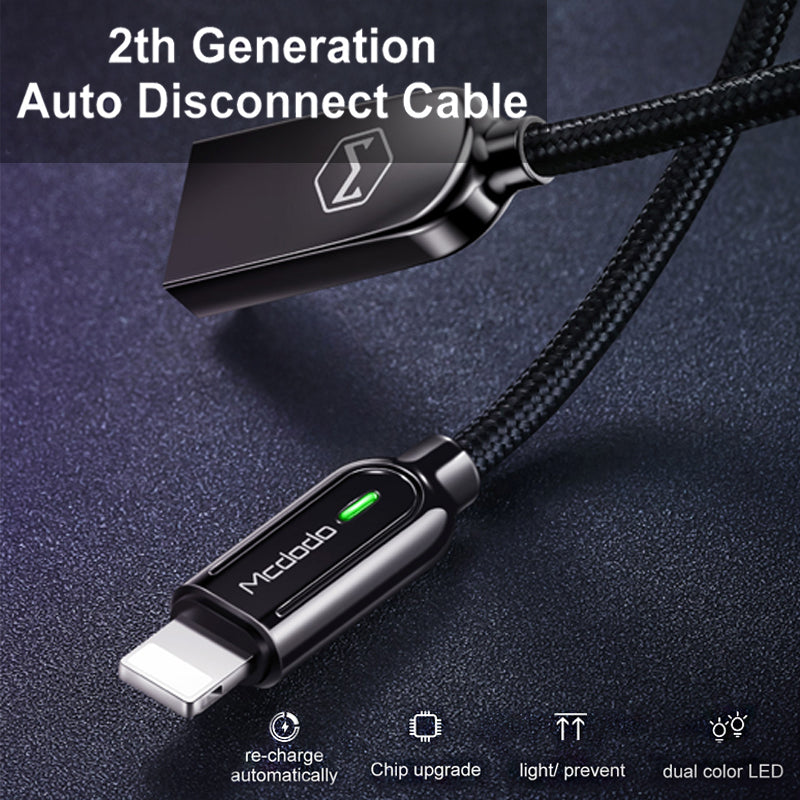 MCDODO Lightning Smart Power Off Data Cable