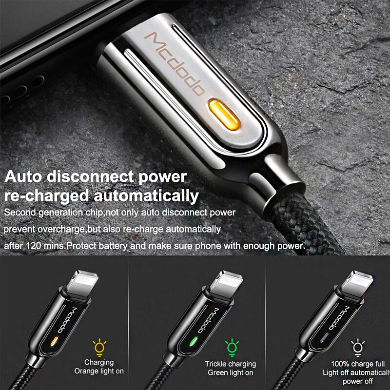 MCDODO Lightning Smart Power Off Data Cable