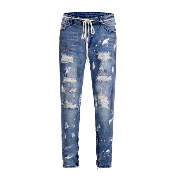 Bieber Style Ripped Denim Jeans